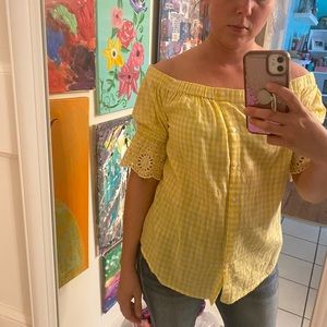Small Old Navy Gingham Blouse